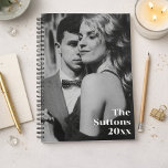Personalized Full Couple Photo Elegant Wedding Planner<br><div class="desc">A sleek personalized undated planner featuring your favorite black-and-white photo with bold modern typography. Minimalist and elegant, it’s perfect for couples, newlyweds, or professionals who love clean, timeless design. Add your names and year to create a keepsake you’ll actually use every day. Makes a thoughtful wedding, anniversary, or Valentine’s gift...</div>