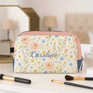 Personalized Fun Classy French Floral Art Pattern Dopp Kit