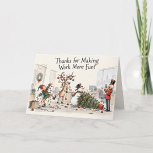 Personalized Fun Coworker Christmas Holiday Card
