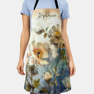 Personalized Fun Moody Floral Watercolor Apron