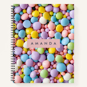 Personalized Fun Pastel Candy Pop  Notebook