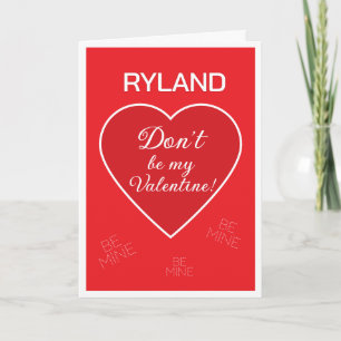 Personalized Fun Valentine Folded Greeting Card