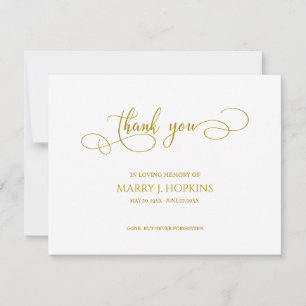 Personalized Funeral Bereavement Thank You Card