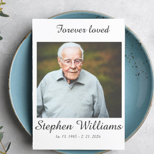 Personalized Funeral forever loved photo  Invitation
