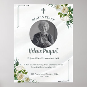 Personalized Funeral Picture Board – Memorial Keep Poster