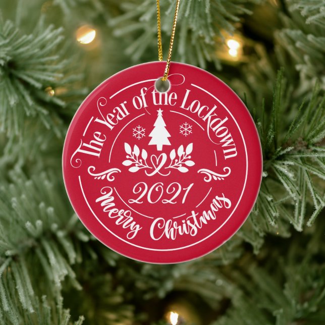 Personalized Funny 2021 Memorable Christmas Ceramic Tree Decoration (Tree)