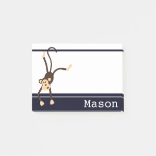 Personalized Funny Cheeky Monkey Post-it Notes
