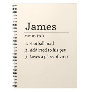 Personalized Funny Dictionary Definition Cream Notebook