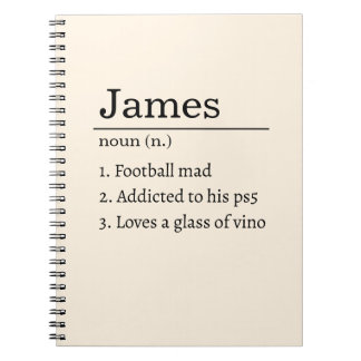 Personalized Funny Dictionary Definition Cream Notebook