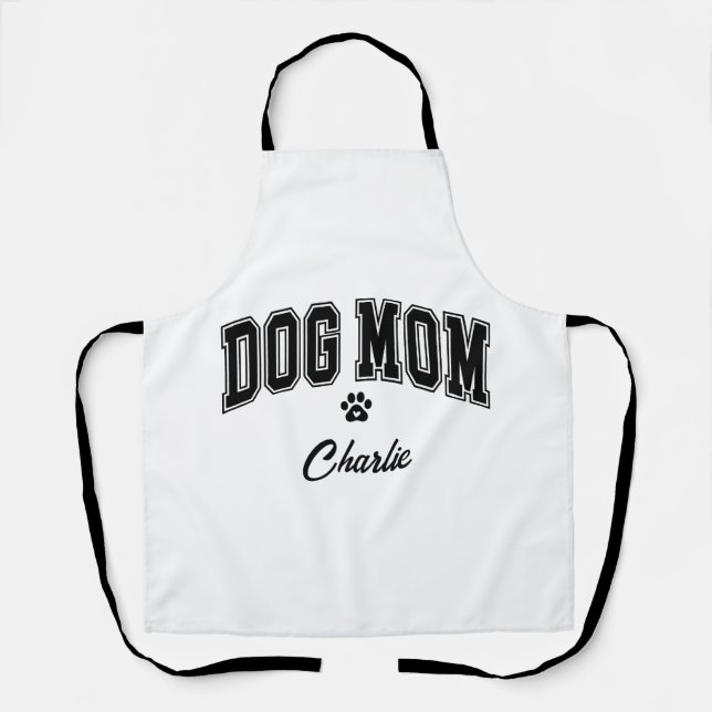 Personalized Funny Dog Face Apron | Custom Dog Mom (Front)