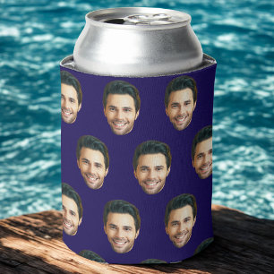 Personalized Funny Face Picture Unique Photo Can Cooler