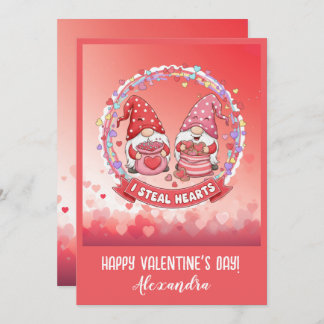 Personalized Funny Gnome Valentine Card