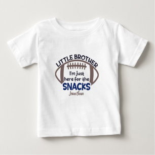 Personalized Funny Here for The Snacks Football Baby T-Shirt