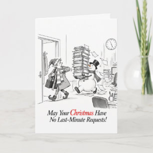 Personalized Funny Last-Minute Work Christmas Holiday Card