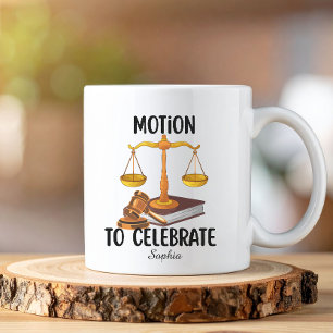 Personalized funny law graduate coffee mug