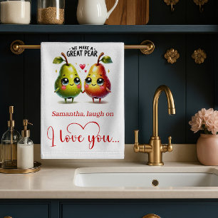 Personalized Funny Love Food Kitchen Towel