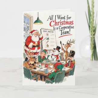 Personalized Funny Manager & Coworker Christmas Holiday Card