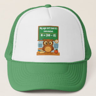 Personalized Funny Math Lover Humor Owl Birthday Trucker Hat