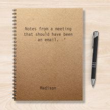Personalized Funny Meeting Notes Coworker Gift