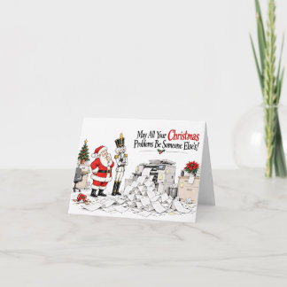 Personalized Funny Office Christmas Thank You Card