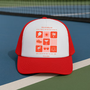 Personalized Funny Retired Squad Pickleball Trucker Hat