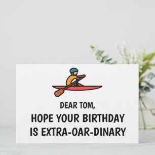 Personalized Funny Rowing Happy Birthday card