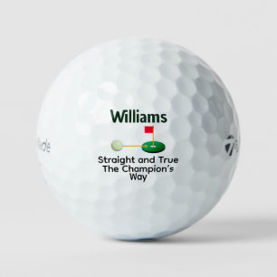Personalized Funny Straight and True Gift for Golf Balls