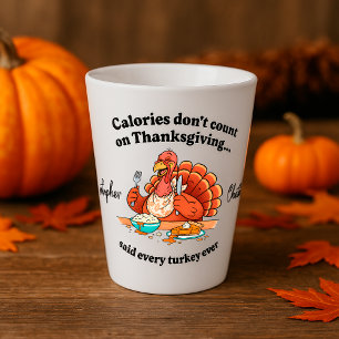 Personalized Funny Thanksgiving Turkey Quote Latte Mug