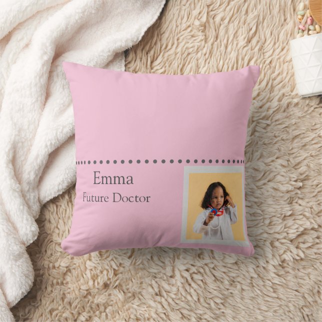 Personalized Future Doctor Kids with Name & Photo Cushion (Blanket)