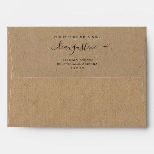 Personalized Future Mr & Mrs Return Address Kraft Envelope