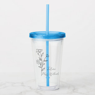 Personalized future Mrs iced coffee cup custom 