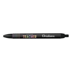 Personalized Future Teacher Colorful Gift Black Ink Pen