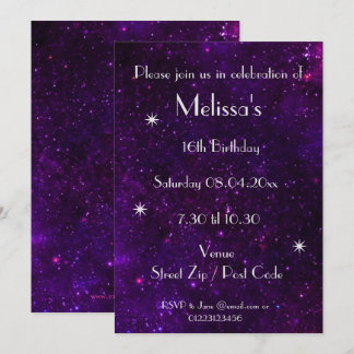 Personalized Galaxy Party Invitation