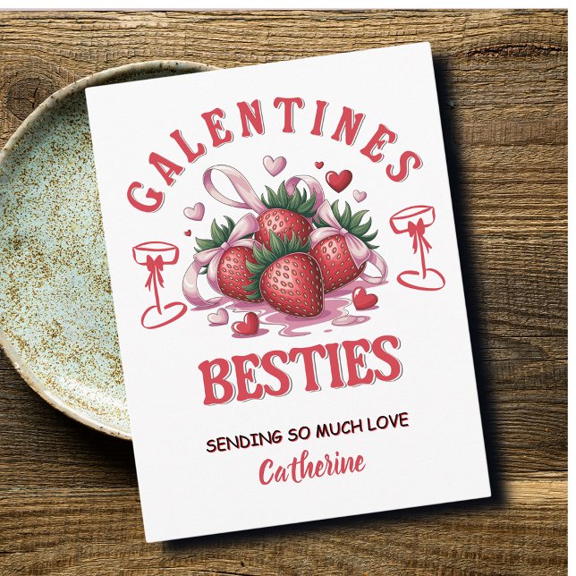 Personalized Galentine’s Day  Holiday Postcard (Creator Uploaded)