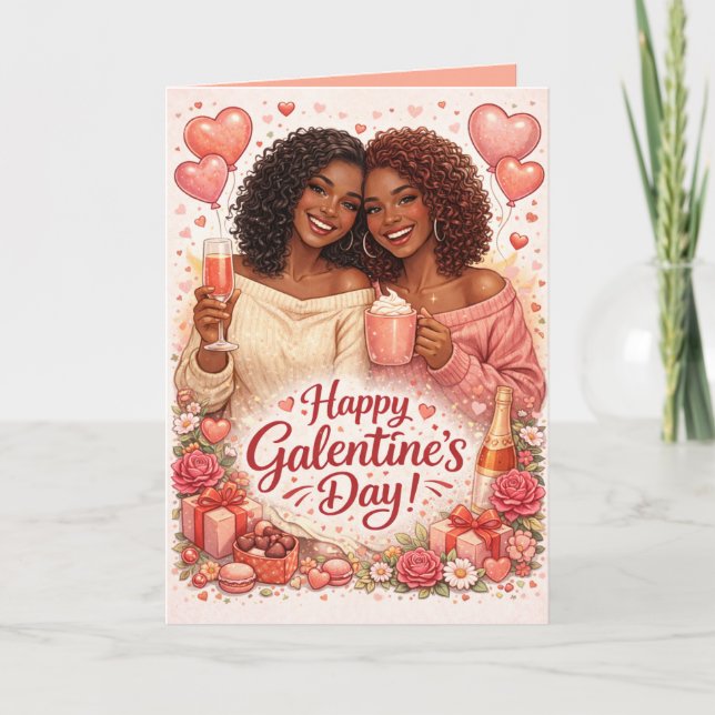 Personalized Galentine's Day Greeting Card (Front)