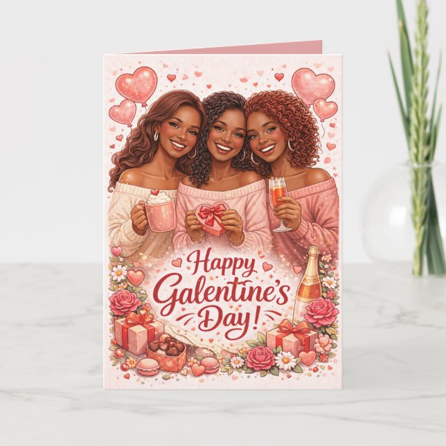Personalized Galentine's Greeting Card (Front)