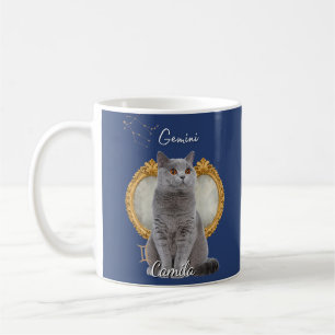 Personalized Gemini Cat Mug with Name