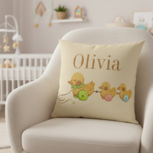 Personalized gender neutral cute baby cotton cushion