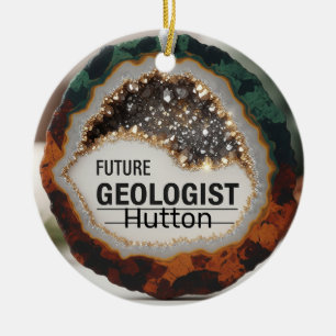 Personalized geologist  ceramic tree decoration