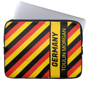 Personalized  German Flag Laptop Sleeve