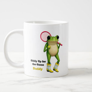 Personalized Giddy Up For The Game Daddy   Quirky  Large Coffee Mug