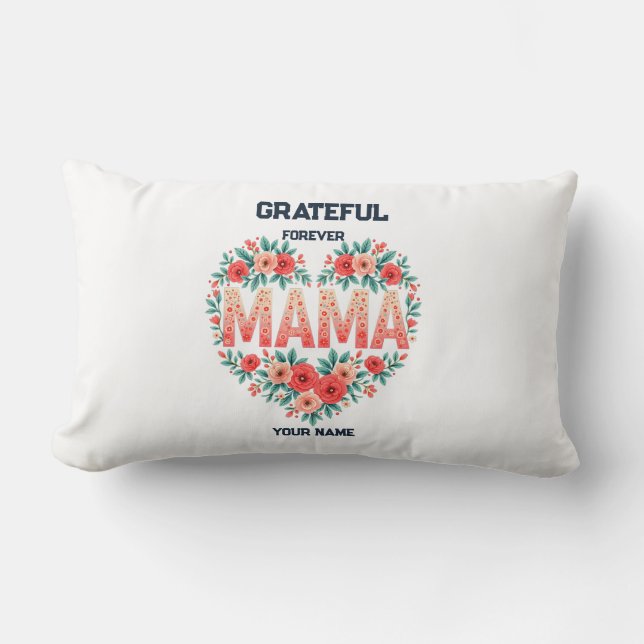 Personalized Gift for Mom | Custom Name Design Lumbar Cushion (Front)