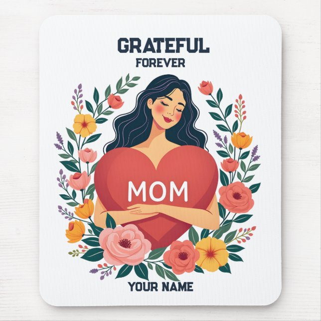 Personalized Gift for Mom | Custom Name Design Mouse Pad (Front)