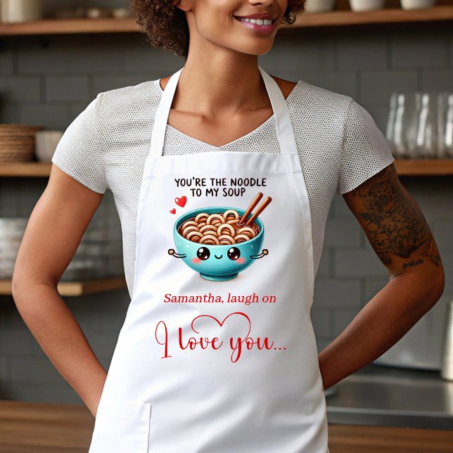 Personalized Gift for Wife Funny Food Love Apron (Personalized Gift for Wife Funny Food Love Apron)