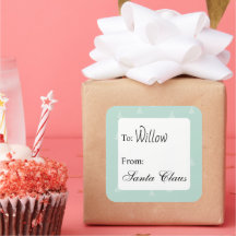 Personalized gift labels from custom name