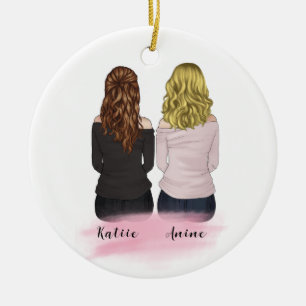 Personalized Gift Message for best friend Ceramic Tree Decoration