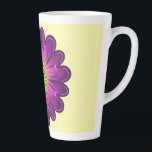 Personalized gift Round Pillow Latte Mug<br><div class="desc">Purple flower. Customized gift.personalize.</div>