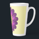 Personalized gift Round Pillow Latte Mug<br><div class="desc">Purple flower. Customized gift.personalize.</div>