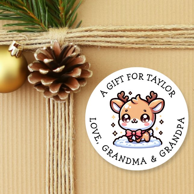 Personalized Gift Tag Christmas | Cute Pink (Creator Uploaded)