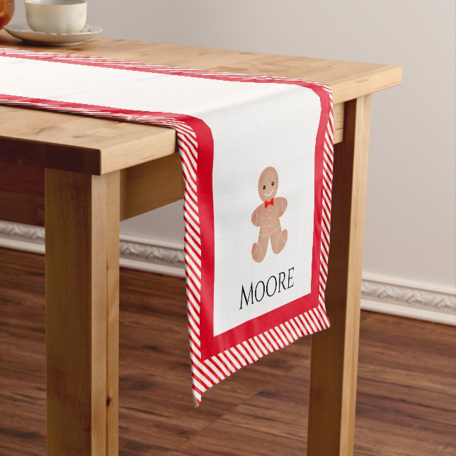 Personalized Gingerbread Christmas Table Runner (In Situ)